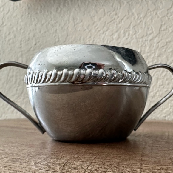 Vintage Irvinware Chrome Plated Double Handled Sugar Cup - Picture 7 of 10